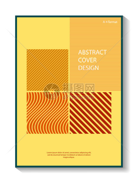 用于设计书籍封面小册子和的可编辑彩色抽象背景一种4格式现代随意颜色图片