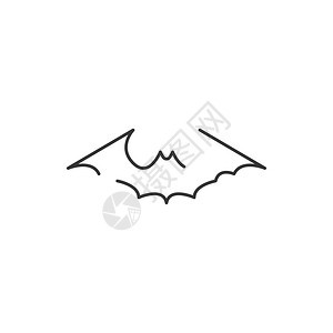 蝙蝠动物图标设计模板向量独立插图蝙蝠动物图标设计模板向量隔离图片
