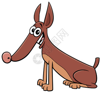 狗的鼻子卡通可爱的狗插画