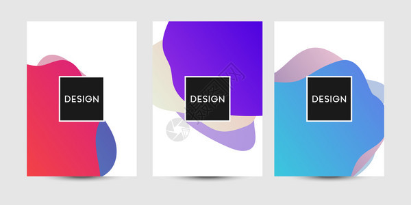 海报或书籍封面设计抽象流体图形动态梯度颜色横幅着陆页网封面广告贺卡印刷品的创意艺术动态梯度颜色图片