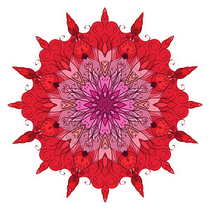 佛教莲花图案插画