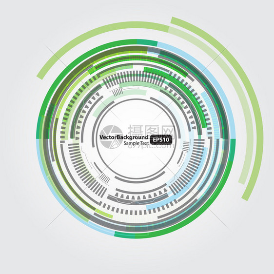 抽象技术环形矢量背景图片