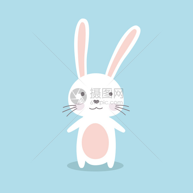 可爱的卡通小兔子插图图片