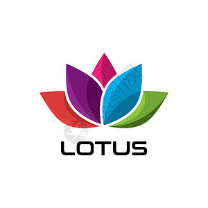 百合花萧条莲花创造标志或符号模板图标设计设计图片