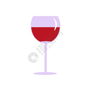 以平板风格在白色背景上隔离的玻璃葡萄酒bar菜单设计矢量说明菜单设计图片