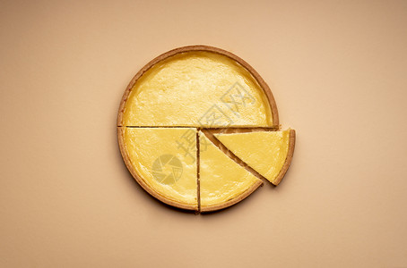 奶油色桌子上美味的芝士蛋糕最小镜头切片奶酪甜食自制国际奶酪点图片