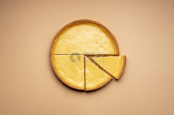 奶油色桌子上美味的芝士蛋糕最小镜头切片奶酪甜食自制国际奶酪点图片