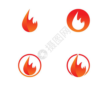 太阳系火球防火焰标志模板病媒油天然气和能源标志概念背景