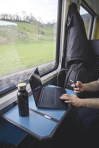 swi用桌子和窗进行内部培训高速列车和商人使用技术图片