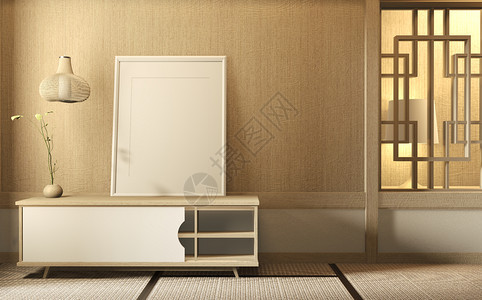 内衣柜木现代客厅日本式白色墙壁背景3d图片