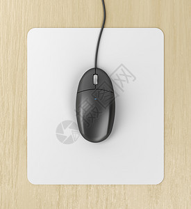 鼠标页面上顶视图的黑计算机鼠标图片