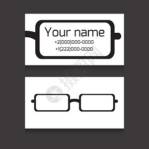 为眼科医生商人眼科工提供双面商业卡模板并配眼科医生工人用镜制作双面商业卡模板图片