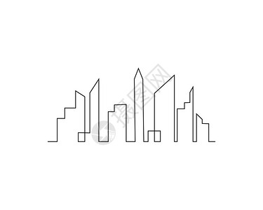 线条城市轮廓图片