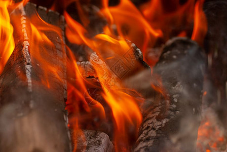 使用复制空间的开火烧柴背景宏视图可用于您的创造力开火场宏烧柴背景图片