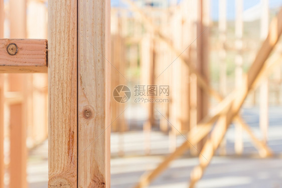 建筑工地的木头家壁画摘要图片