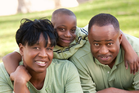 非裔美国人家庭在公园享受一天的快乐图片