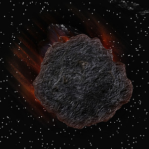 3号巨型小行星在空间爆炸数字化的插图图片
