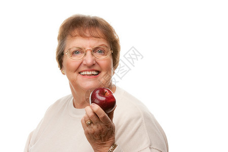 有吸引力的高级女苹果孤立在白色背景红苹果孤立在白色背景图片