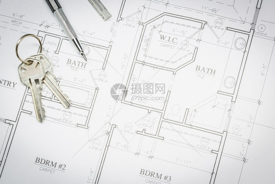 工程铅笔尺子和钥匙都靠自家定制计划图片