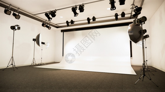 现代电影制片厂带白色屏幕图片
