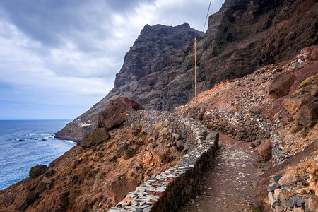 山地安太岛角渡非洲山地安太岛角渡海景的悬崖和图片