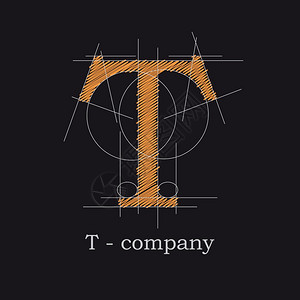 矢量徽标设计字母t图片
