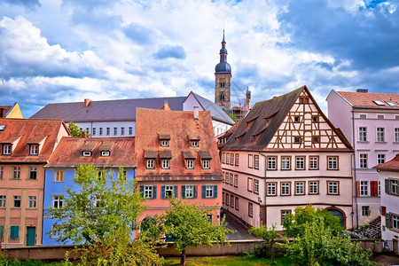 巴伐利亚地区Babvri地区Bmberg历史街道和建筑的古老城镇Bamberg历史街道和建筑观图片