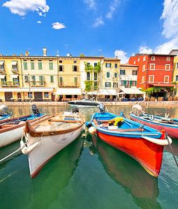 盐水港和海滨风景意大利北部的平原地区Lagodiar图片
