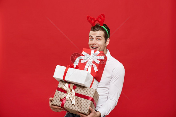 快乐的圣诞商人图片