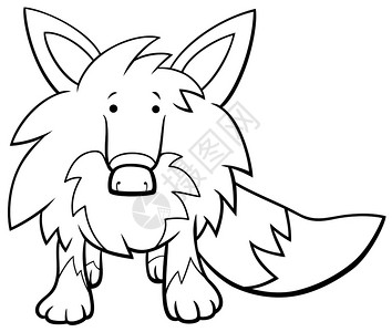 阿富汗狐滑稽狐野兽的生动物格彩色书页插图插画