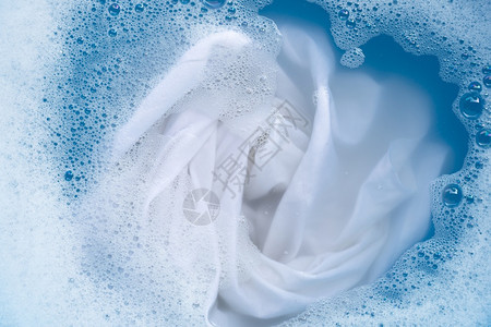 清洗前浸泡布的顶部视图白布图片