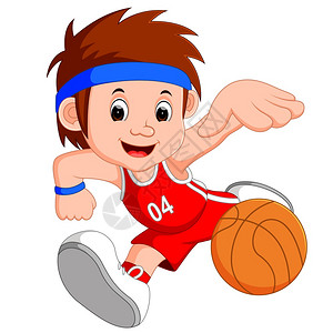 斯凯奇运动鞋男孩篮球运动员插画