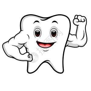 枸杞茶尖坚牙卡通插画