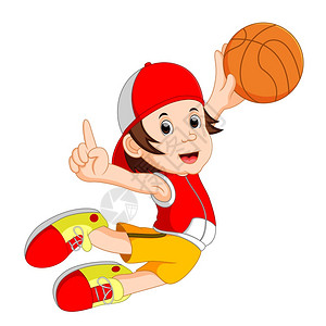 跑步的人卡通篮球运动员插画