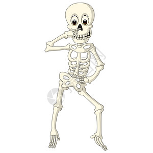 健身舞蹈有趣的漫画人类骨骼舞蹈插画