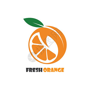 水果 特写新鲜橙子水果标志激励模板图插设计插画