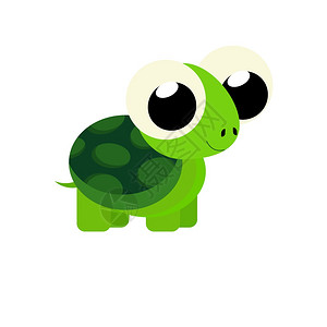 可爱卡通小海龟矢量设计插图图片