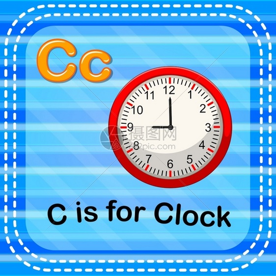 幼儿字母表clock图片