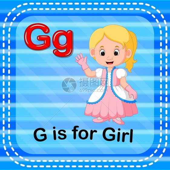 幼儿字母表girl图片