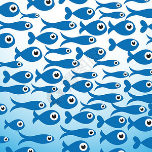 海洋下鱼群抽象形状背景图片