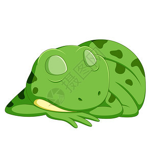 可爱睡觉的青蛙图片