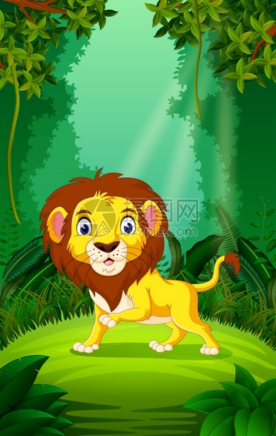 丛林中的狮子图片