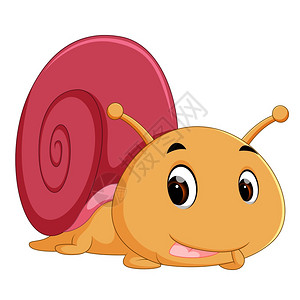 卡通可爱的蜗牛图片