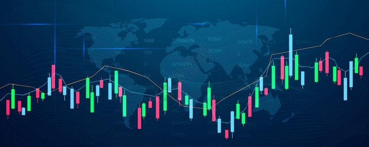 含有图表商业和金融概念及报告抽象技术通信概念矢量背景的经济图表图片