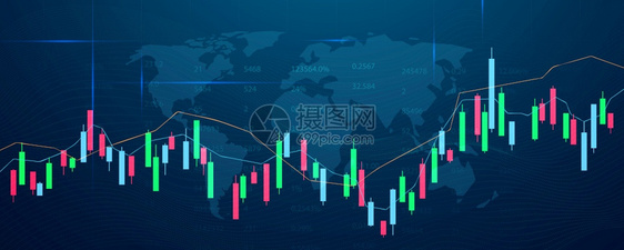 含有图表商业和金融概念及报告抽象技术通信概念矢量背景的经济图表图片