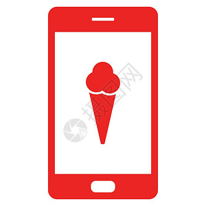 冰淇淋和智能手机背景图片