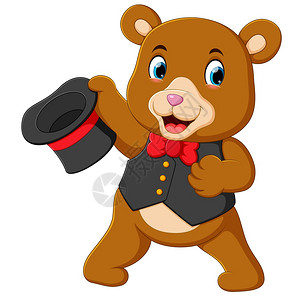 大耳朵图图动漫马戏团熊插画