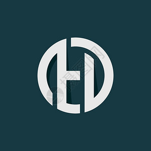 哈佛hh字母标志图插设计插画