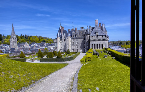 兰盖斯城堡在卢瓦尔地区拥有美丽的花园弗兰奇图片