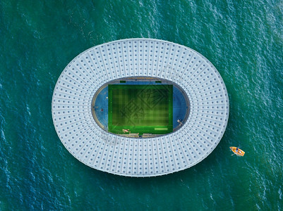 建筑有创意的足球场屋顶图片